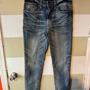 No Boundaries Men's Faded Blue Skinny Jeans